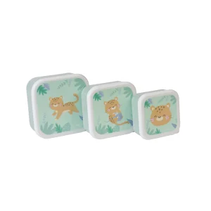 SET DE 3 CAJITAS PARA EL ALMUERZO JUNGLE GREEN SARO