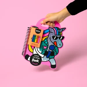 Libreta para colorear Y PEGATINAS - UNICORNIO LILY  de OMY