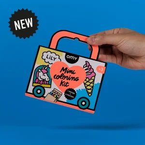 MINI POCKET para colorear UNICORNIO + 4 LAPICES DE COLOR de OMY