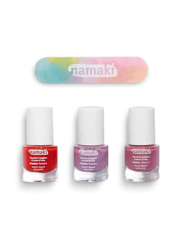 Set de esmaltes de uñas Rosas eternas - 3 esmaltes de uñas de namaki - Imagen 3