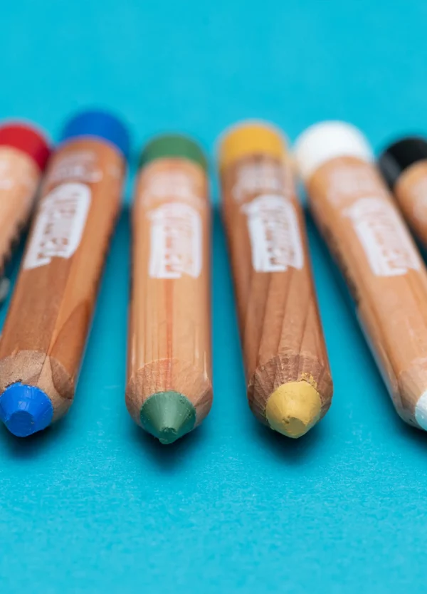 Lápices para pintar la cara Jumbo - 6 colores - Arcoíris de namaki - Imagen 3
