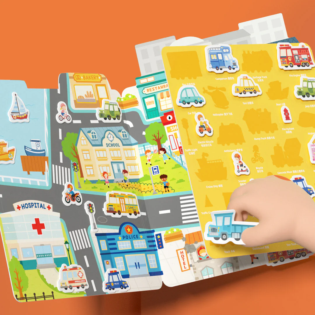 Set de pegatinas de gel reutilizables Calle Mideer - Imagen 3