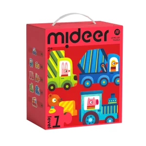 Level Up! Puzzle Animales sobre Ruedas Mideer