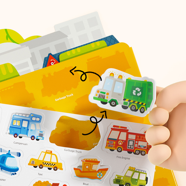 Set de pegatinas de gel reutilizables Calle Mideer - Imagen 2