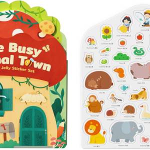Set de pegatinas de gel reutilizables Ciudad Animal Atareada Mideer