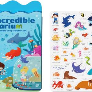 Set de pegatinas de gel reutilizables Acuario Mideer