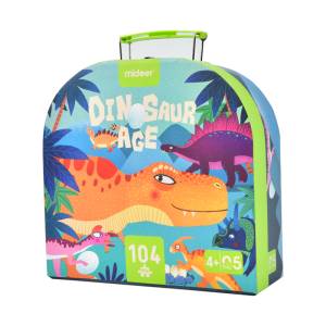 Puzle en maletín Era de los Dinosaurios (104 piezas) Mideer