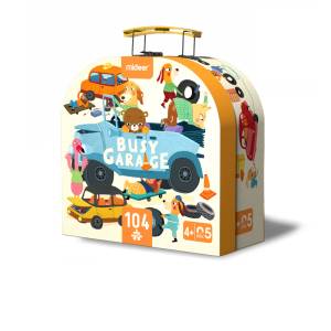 Puzle en maletín Mi garaje (104 piezas) Mideer