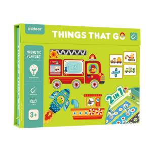 Juego magnético 2 en 1 Vehículos Mideer